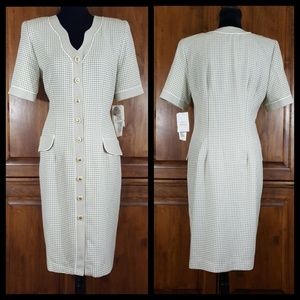 Vintage Julian Taylor Button Front Dress Sz 14